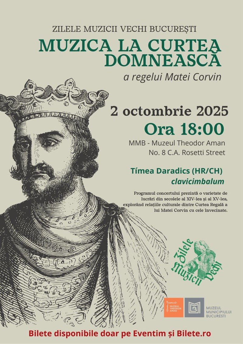 bilete TIMEA DARADICS (clavisimbalum) – Matei Corvin - muzica la Curtea Domneasca