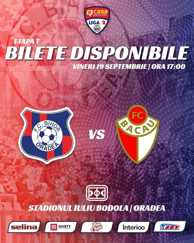 bilete Fc Bihor Oradea vs ACS FC Bacau