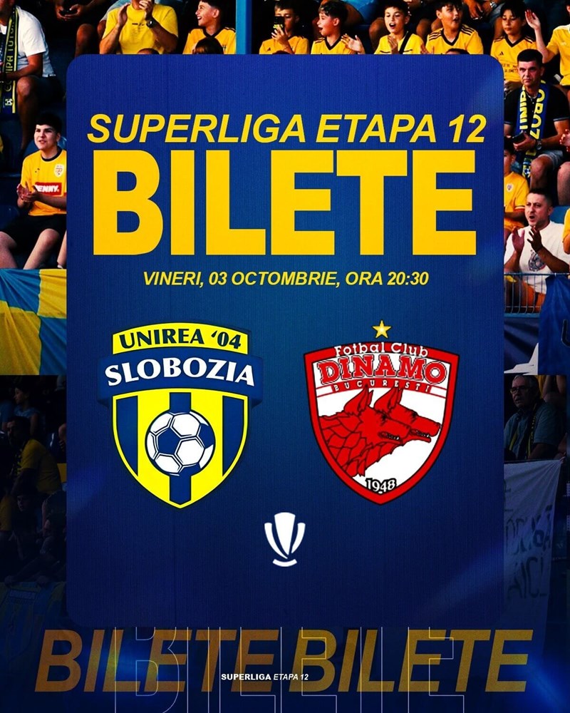 bilete Unirea Slobozia - Dinamo Bucuresti