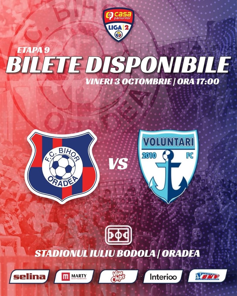 bilete FC Bihor Oradea - FC Voluntari