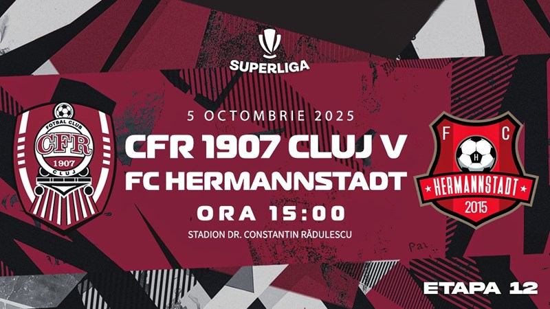 bilete CFR 1907 Cluj - AFC Hermannstadt