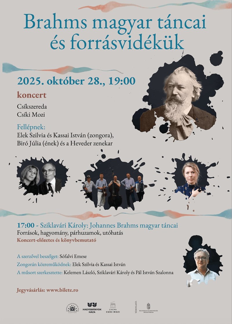 bilete Brahms magyar táncai és forrásvidékük