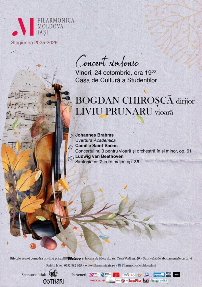 bilete Concert simfonic - Filarmonica Moldova Iasi