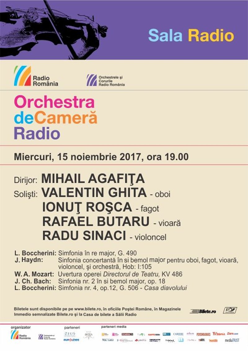 bilete Mihai Agafita - Orchestra de Camera Radio