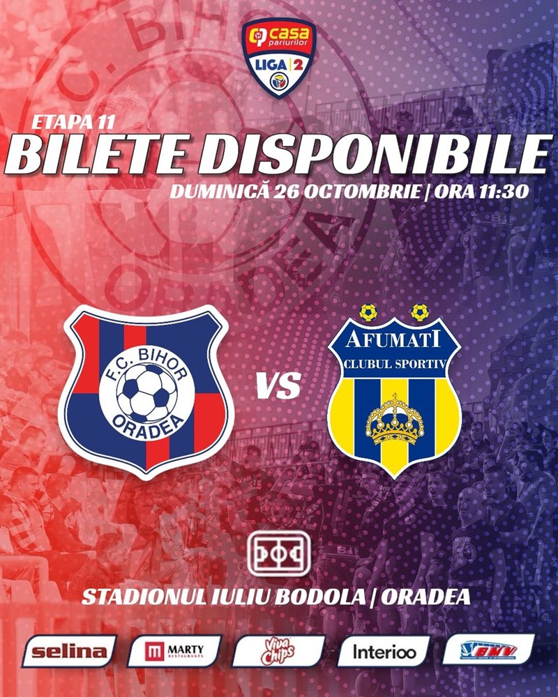 bilete FC Bihor Oradea - CS Afumati