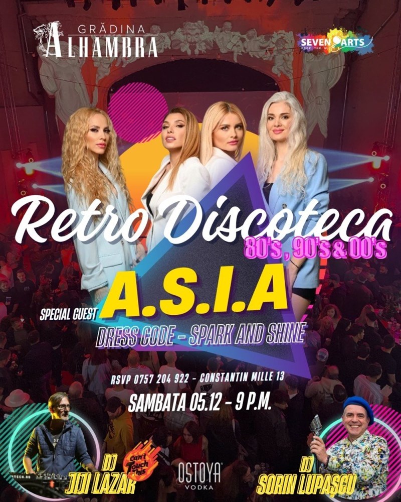 bilete A.S.I.A. la RETRO DISCOTECA w/ DJ JiJi & Dj Lupascu