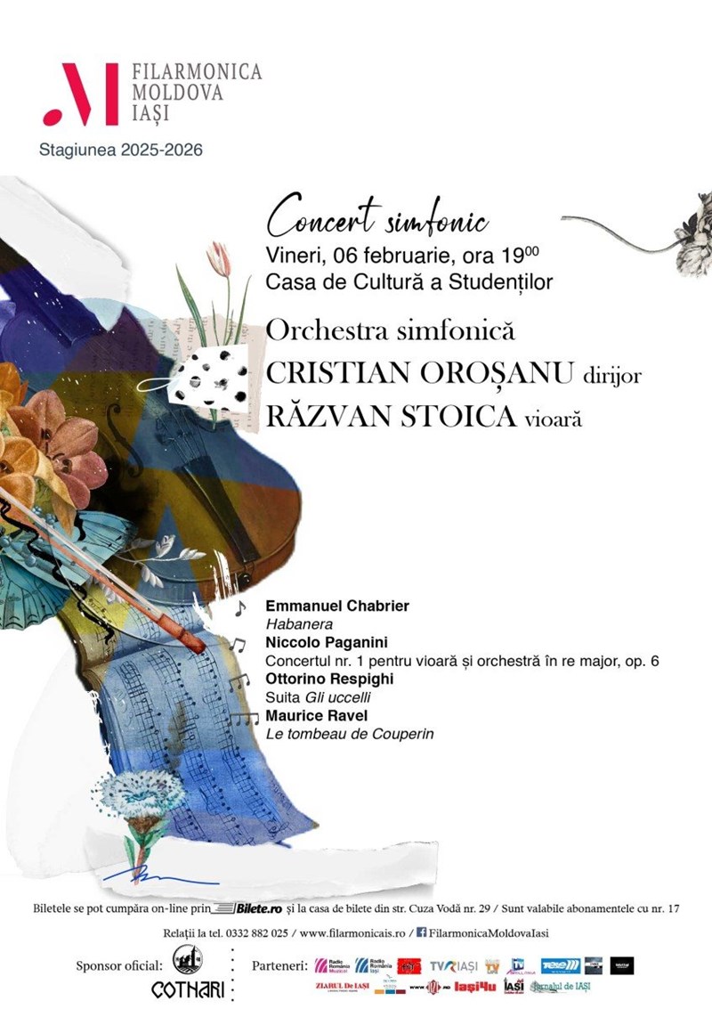 bilete Concert simfonic – Chabrier, Paganini, Respighi, Ravel