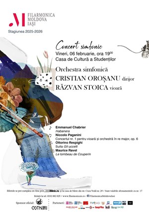 Concert simfonic – Chabrier, Paganini, Respighi, Ravel