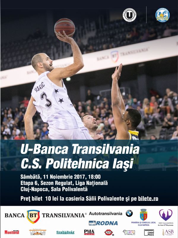 bilete U-Banca Transilvania Cluj - CS Politehnica Iasi