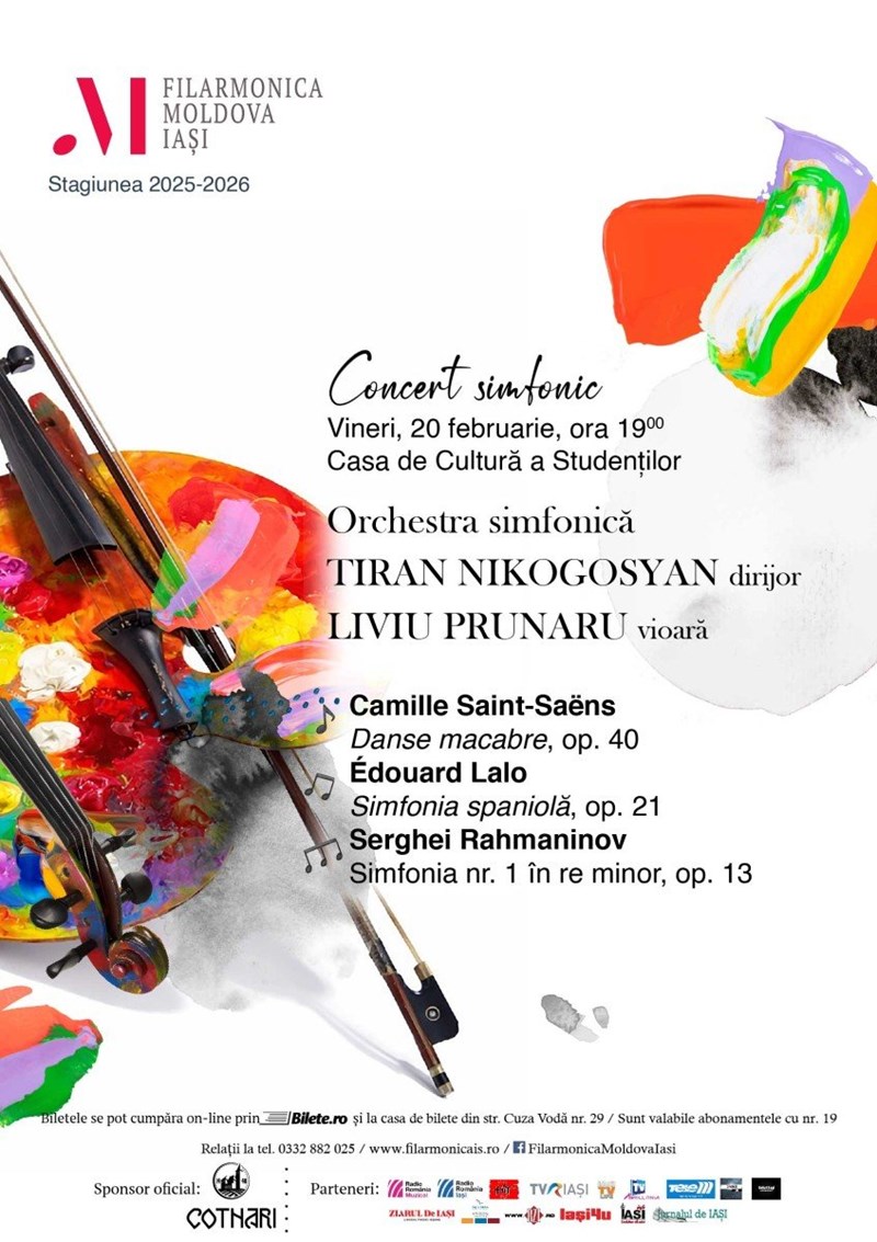 bilete Concert simfonic – Saint-Saëns, Lalo, Rahmaninov