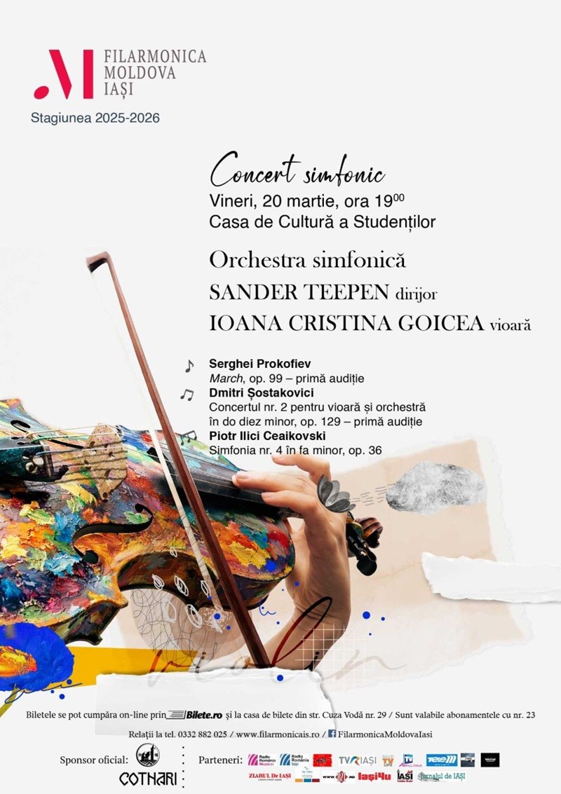 bilete Concert simfonic – Prokofiev, Șostakovici, Ceaikovski