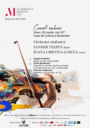 Concert simfonic – Prokofiev, Șostakovici, Ceaikovski