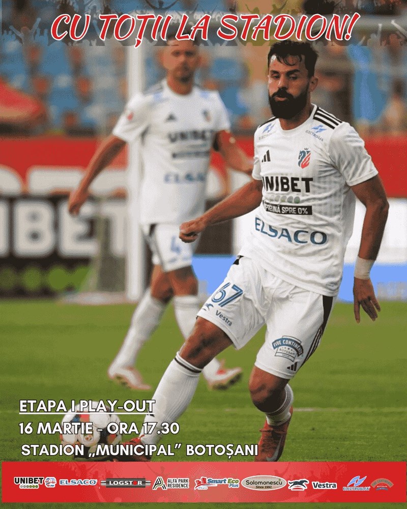 bilete FC Botosani - Unirea Slobozia