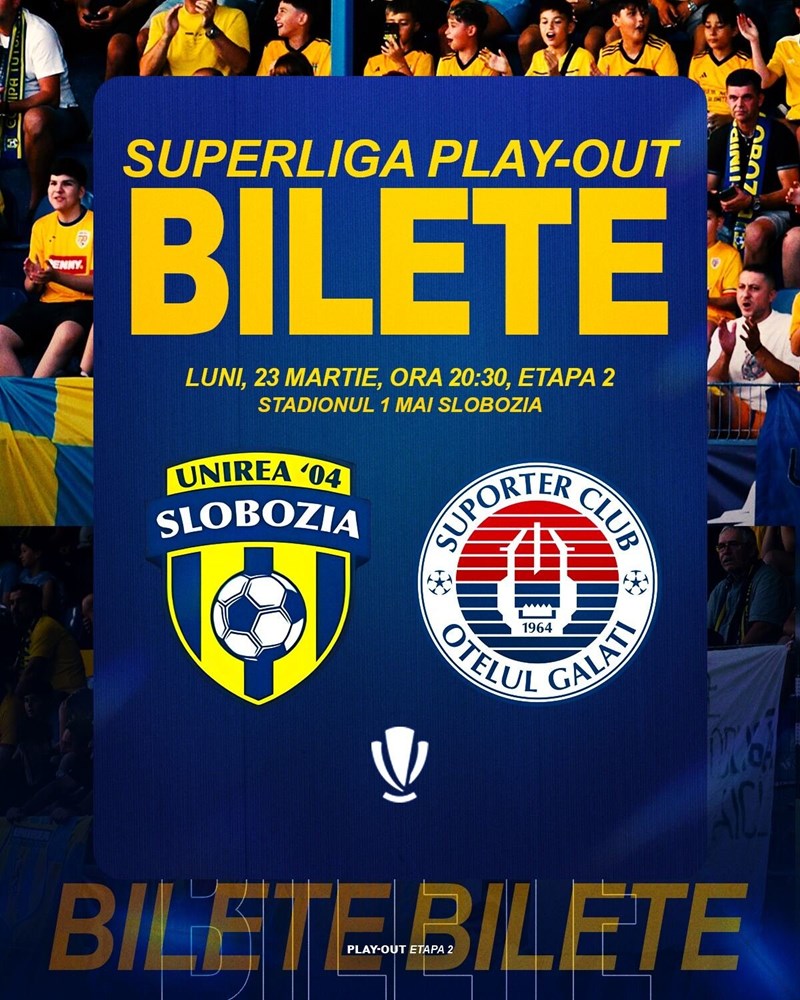 bilete Unirea Slobozia - SC Otelul Galati