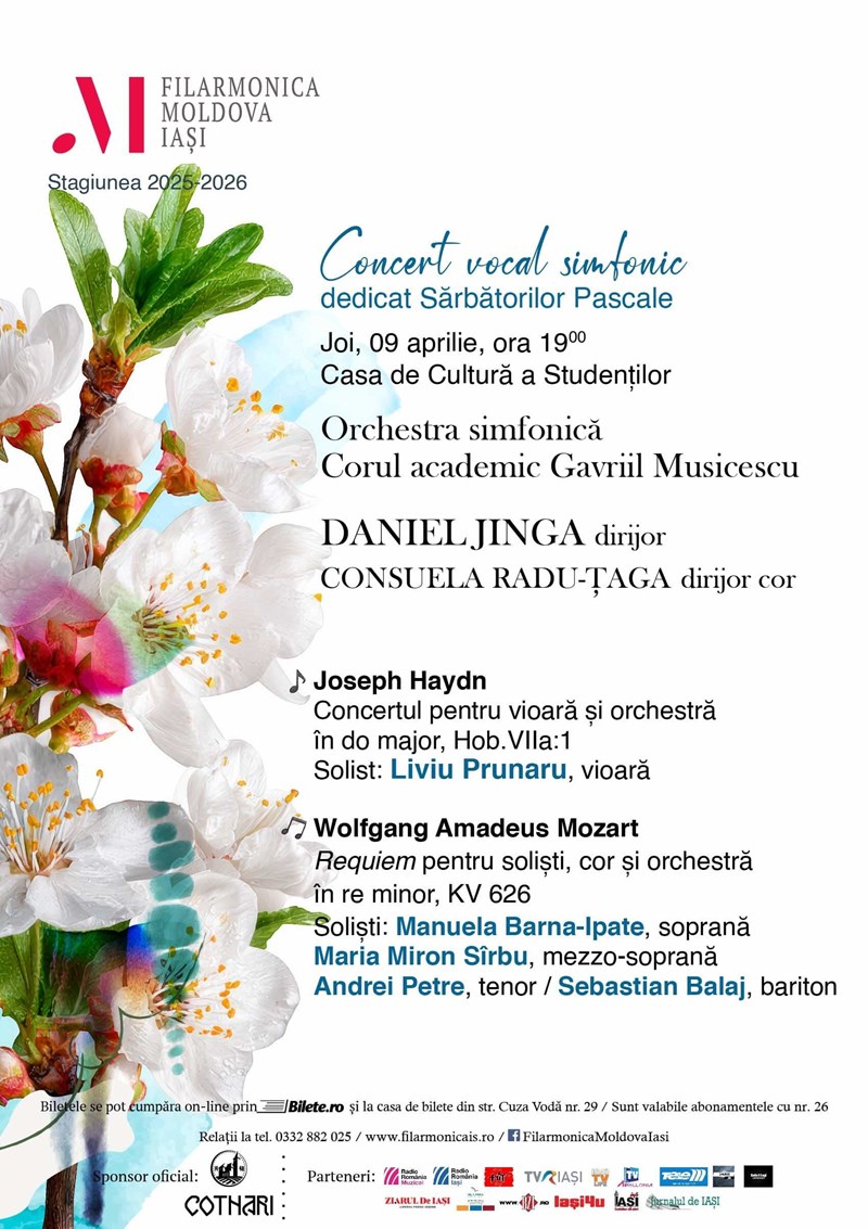 bilete Concert vocal-simfonic dedicat Sărbătorilor Pascale