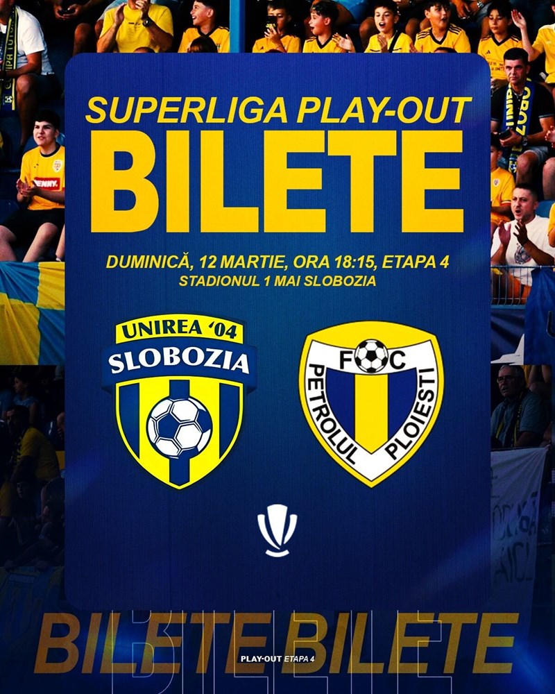 bilete Unirea Slobozia - Petrolul Ploiesti