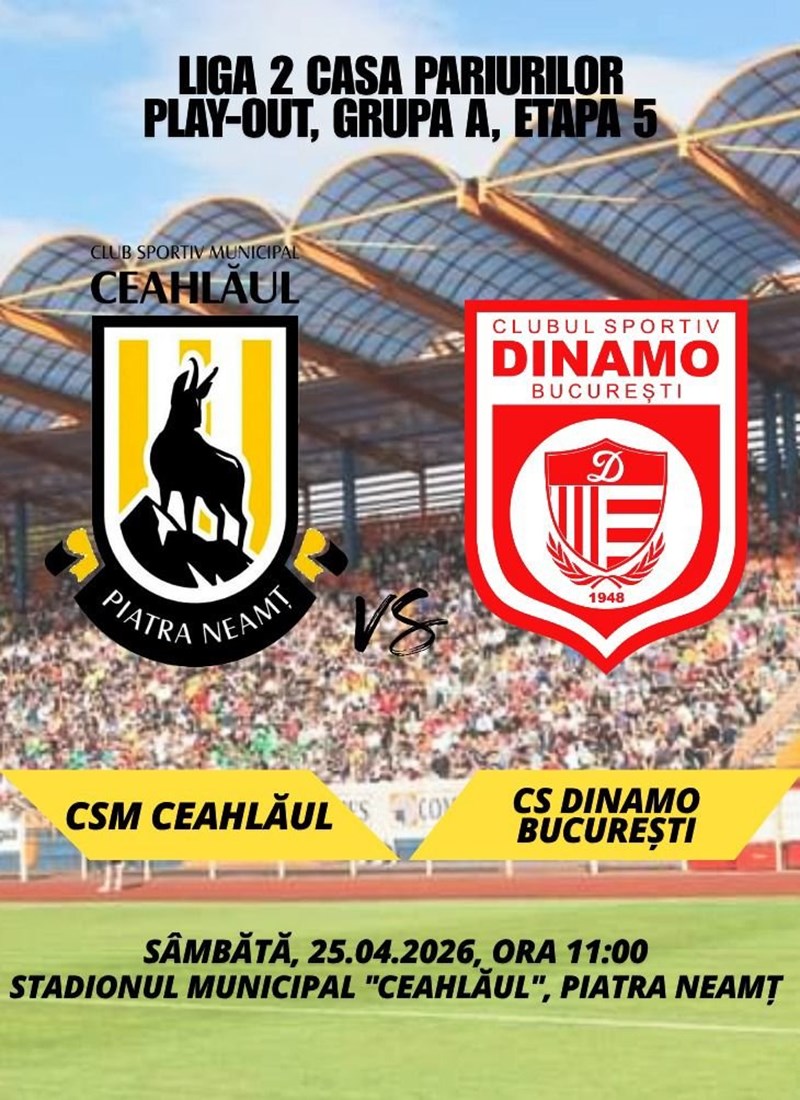 bilete ACSM Ceahlaul Piatra Neamt - CS Dinamo Bucuresti