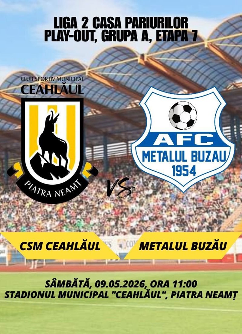bilete ACSM Ceahlaul Piatra Neamt - AFC Metalul Buzau