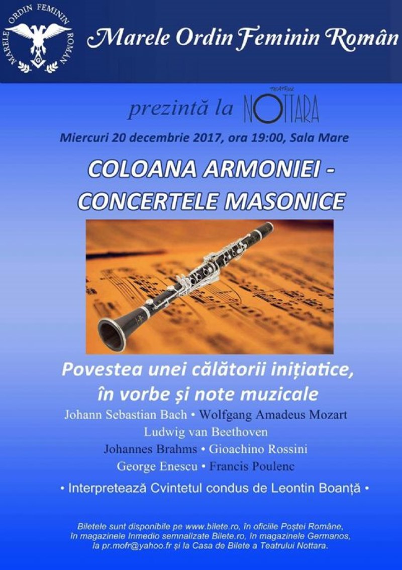 bilete Concertele masonice - Coloana Armoniei