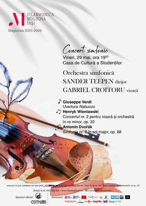 Concert simfonic – Verdi, Wieniawski, Dvořák