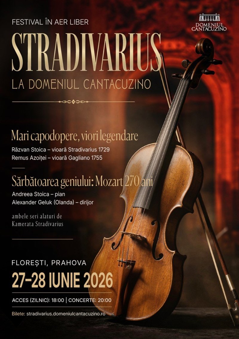 bilete Stradivarius la Domeniul Cantacuzino, editia a IV-a