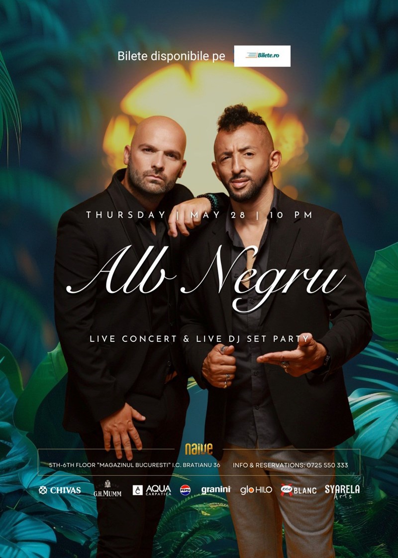bilete Live concert & live DJ - Alb Negru