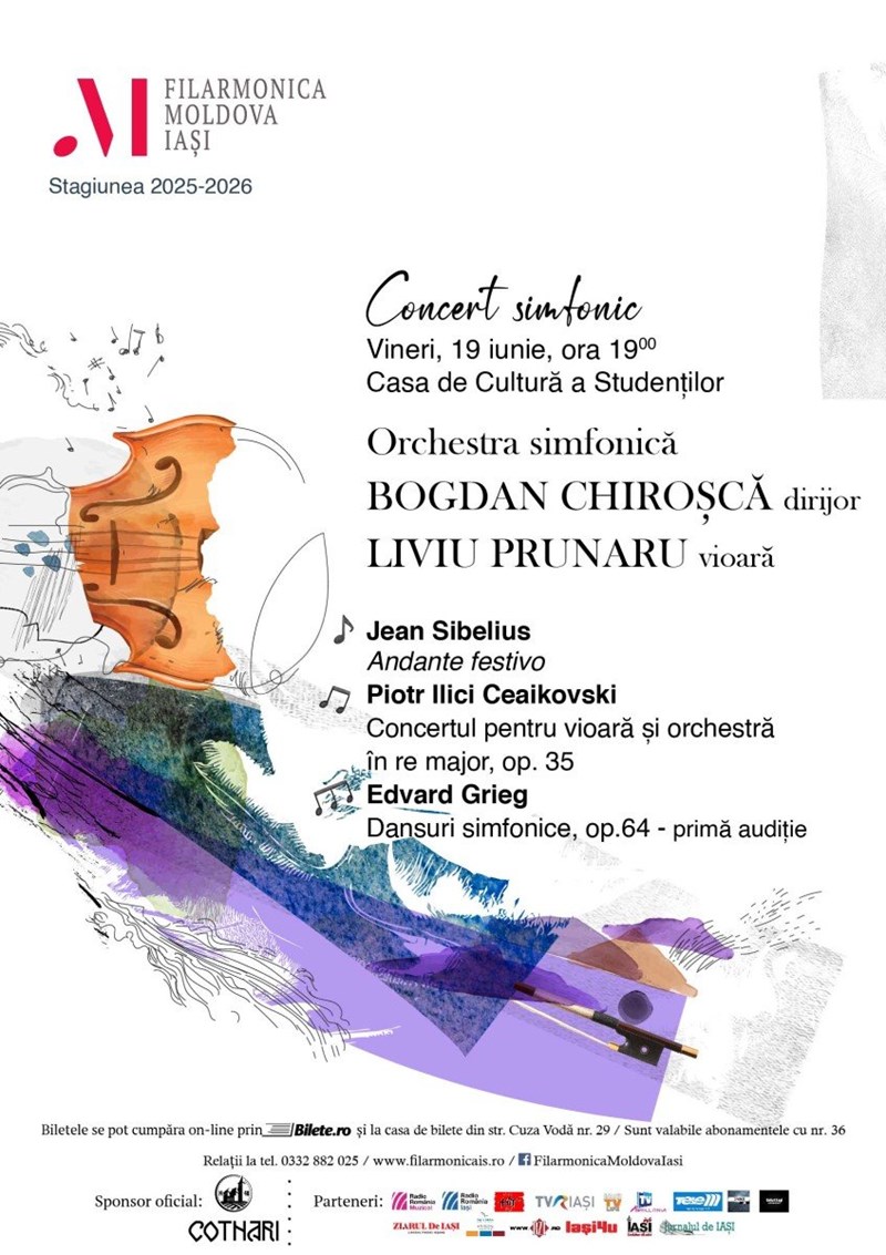 bilete Concert simfonic – Sibelius, Ceaikovski, Grieg