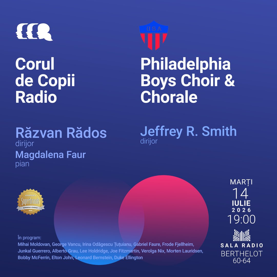 Corul de Copii Radio – Philadephia Boys Choir & Chorale - 14 iul 2026