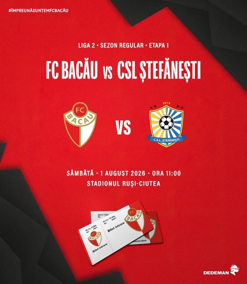 bilete FC Bacau vs. CSL Stefanesti