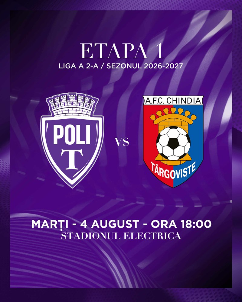 bilete Politehnica Timisoara vs Chindia Targoviste
