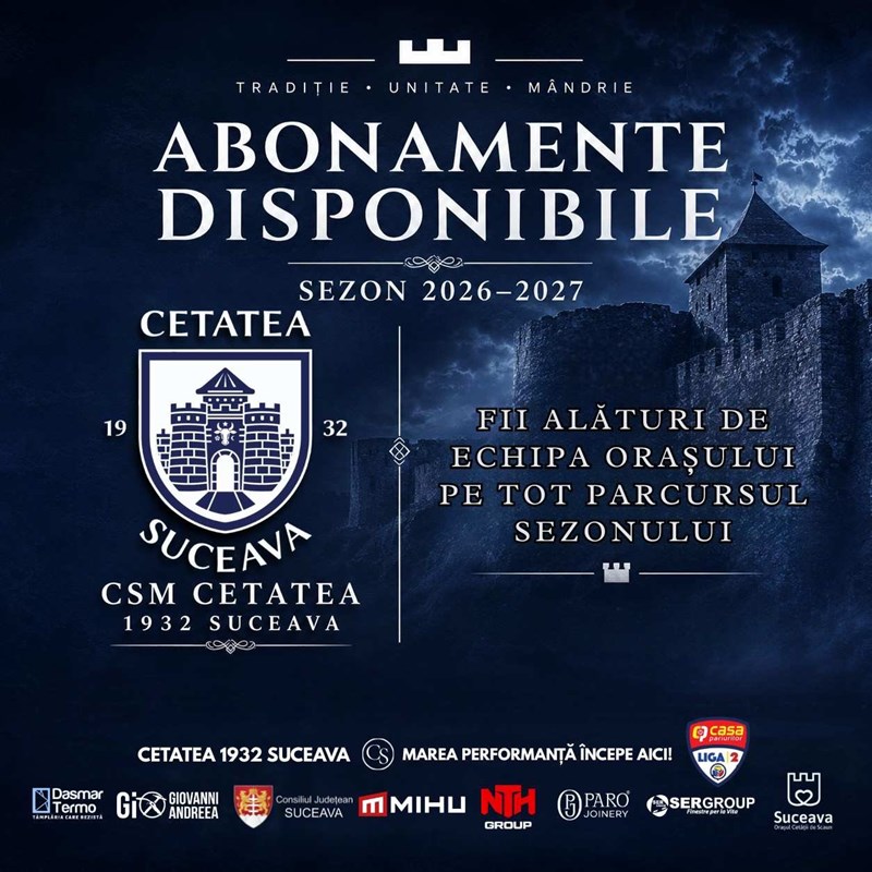 Abonamente Cetatea 1932 Suceava