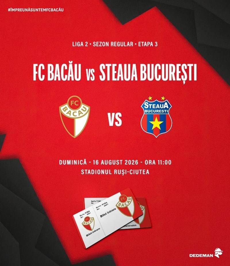 bilete FC Bacau - Steaua Bucuresti