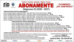 Abonamente Filarmonica Ramnicu Valcea