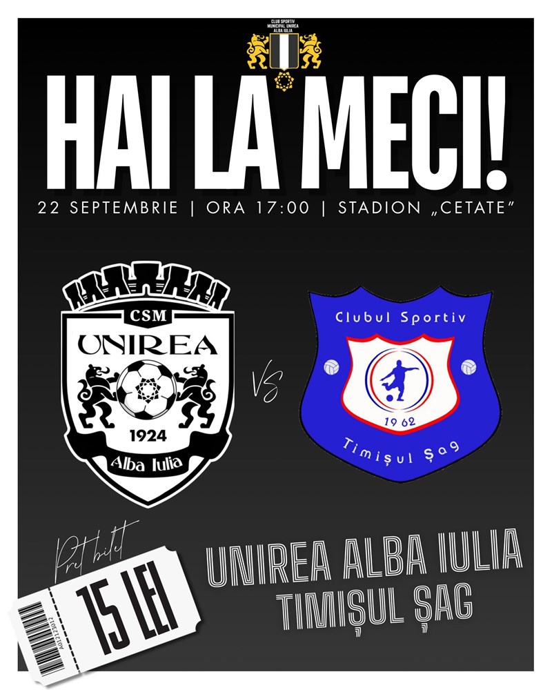 bilete CSM Unirea Alba Iulia vs Timisul Sag