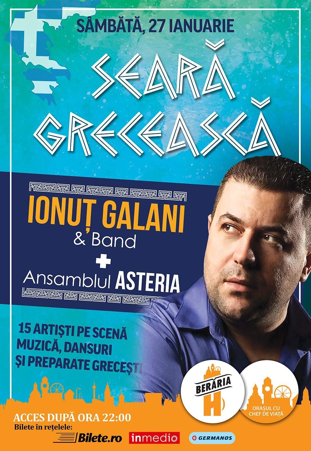 bilete Seara Greceasca: Ionut Galani & Band + Ansamblul Asteria