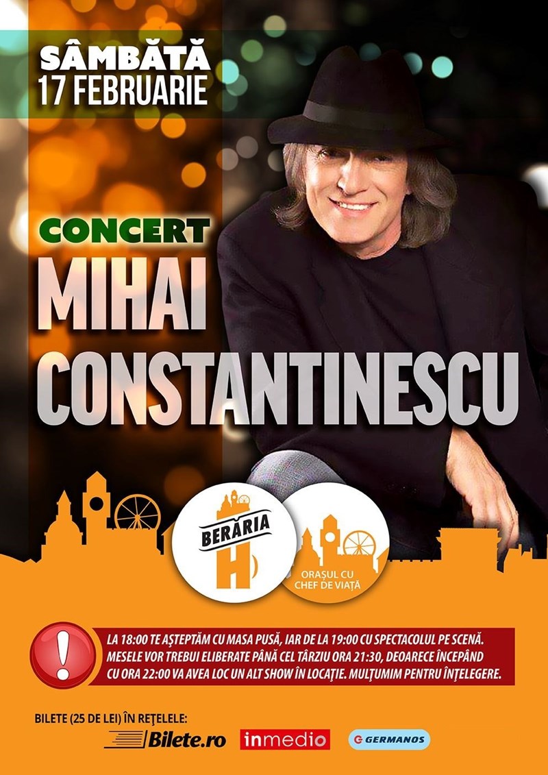 bilete Concert Mihai Constantinescu la Beraria H