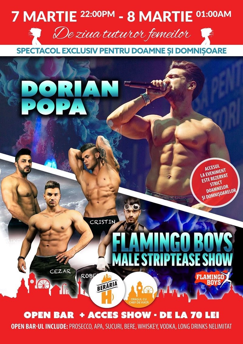 bilete Ladies-Only: Dorian Popa, Flamingo Boys Male Strippers