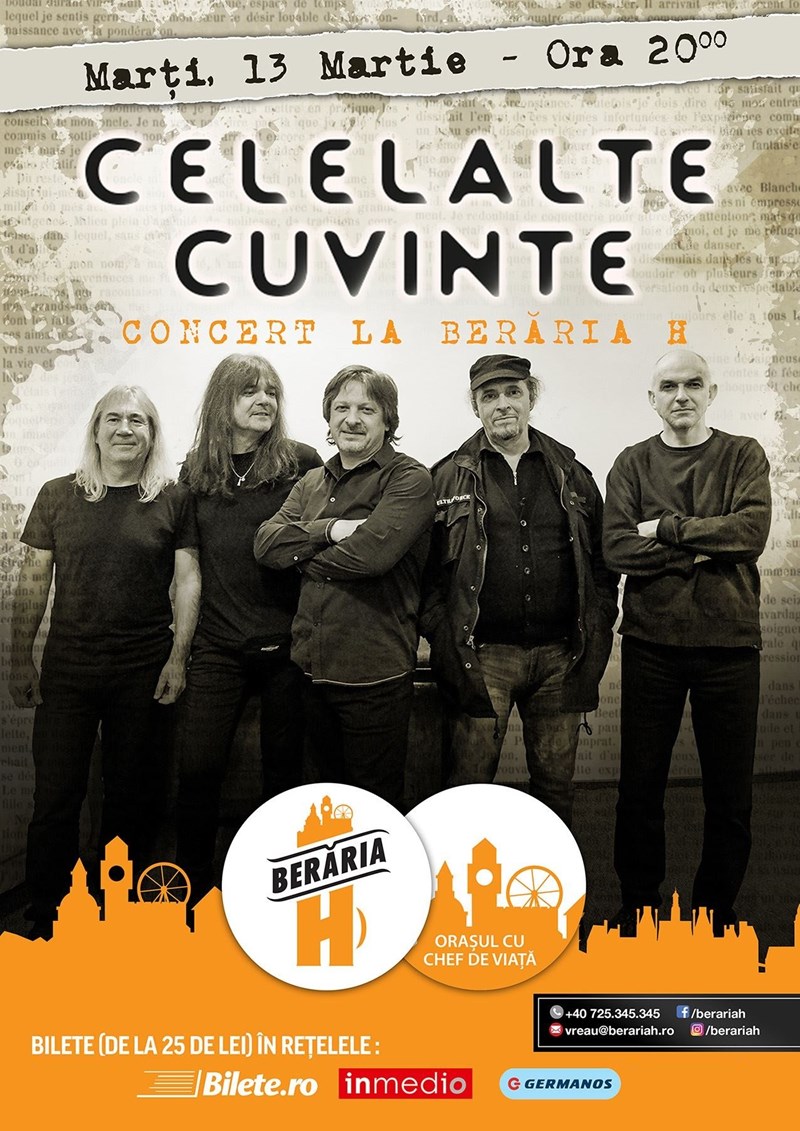 bilete Celelalte Cuvinte in Concert la Beraria H
