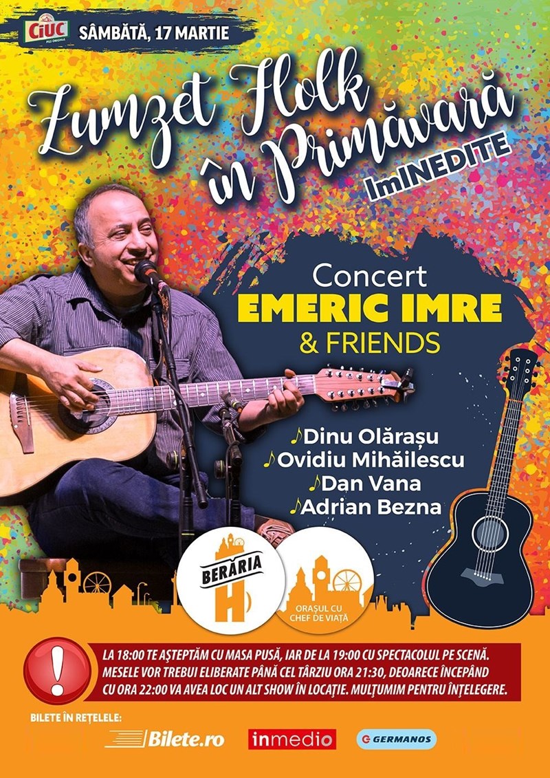 bilete Emeric Imre & Friends - Zumzet Folk in Primavara - "ImINEDITE"