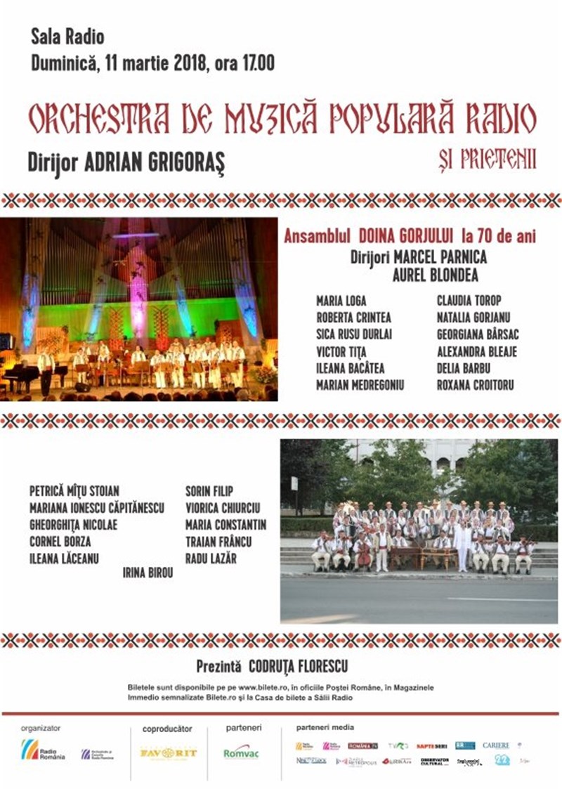 bilete Orchestra de Muzica Populara Radio - Ansamblul ”Doina Gorjului”