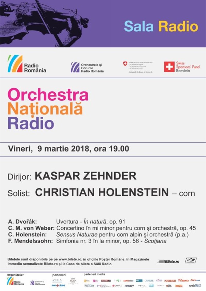 bilete Kaspar Zehnder - Orchestra Nationala Radio