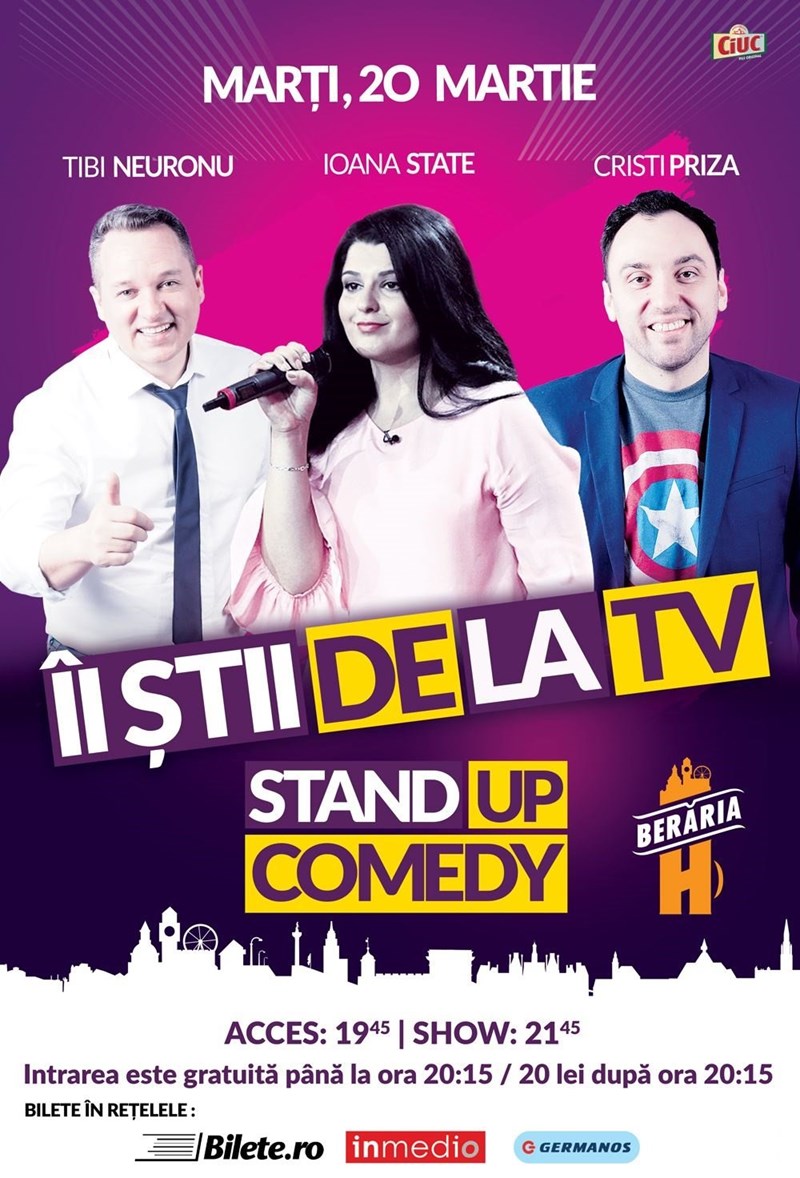 bilete Ii stii de la TV: Tibi Neuronu, Ioana State, Cristi Priza