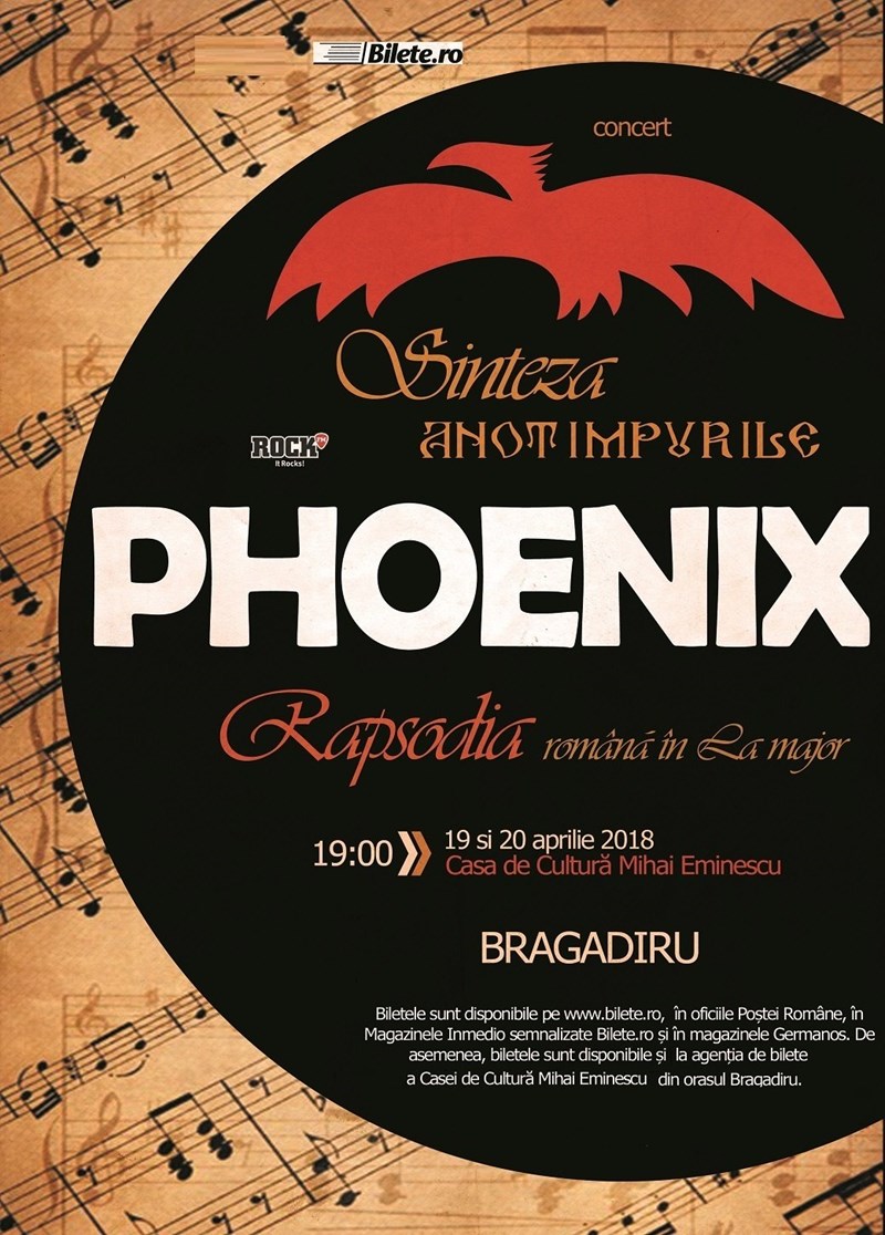 bilete Turneul Phoenix "Sinteza - Rapsodia"