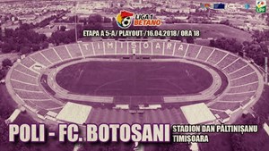 bilete la Poli Timisoara - F.C.Botosani