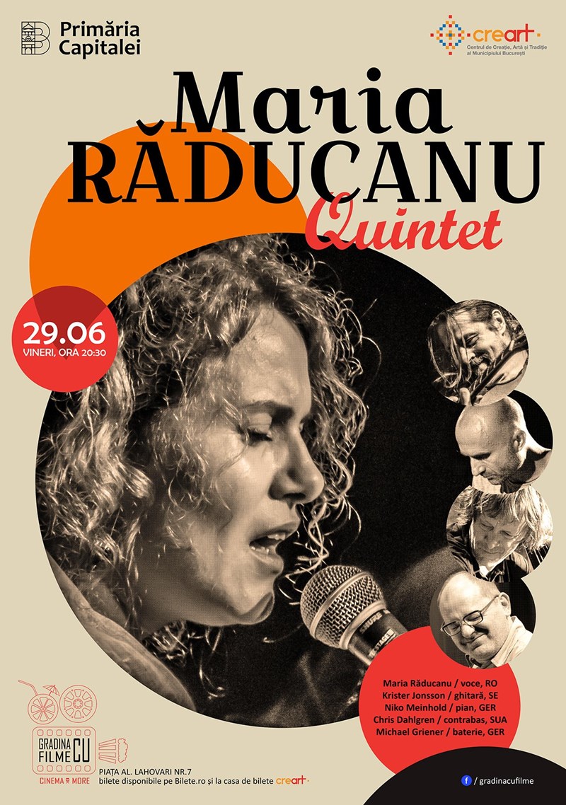bilete Concert Maria Raducanu Quintet – Gradina cu filme